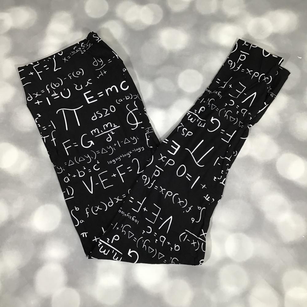Single Print - Leggings - Chalkboard Calculations