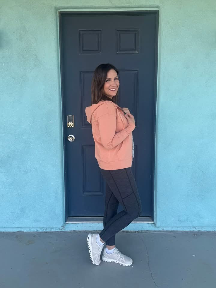 LuLaRoe Essential Zip Hoodie - Solid Cork Tan