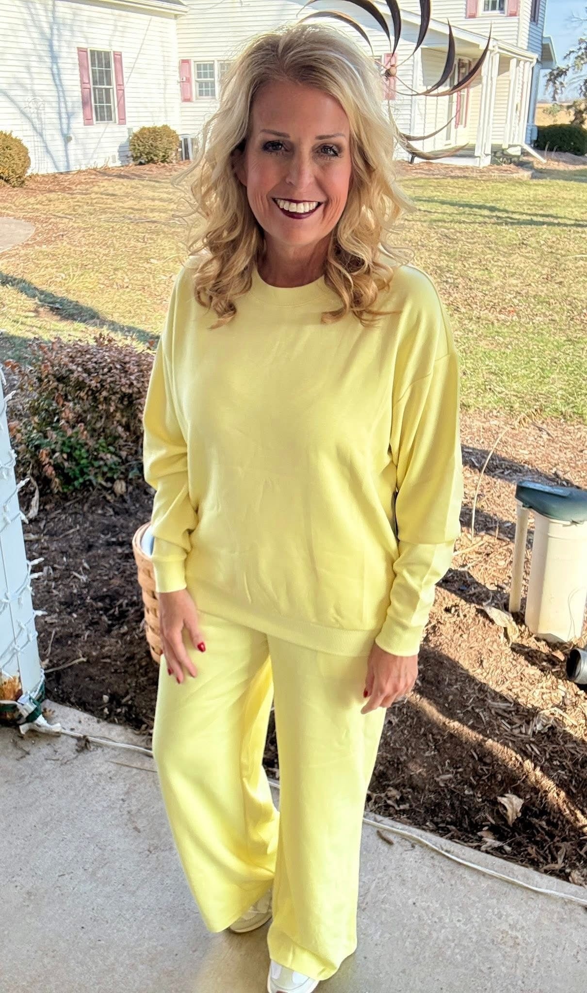 LuLaRoe LuLaRoe RISE Recharge Sweatpant – Solid Buttercream Yellow 