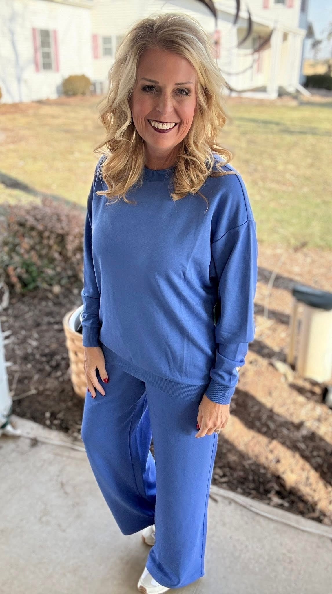 LuLaRoe LuLaRoe RISE Recharge Sweatpant – Solid Royal Cobalt Blue 