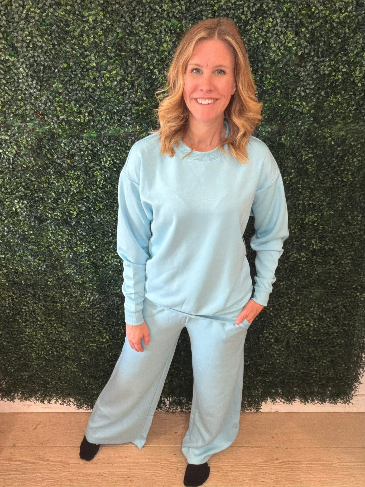 LuLaRoe LuLaRoe RISE Reset Pullover – Solid Cloud Blue 