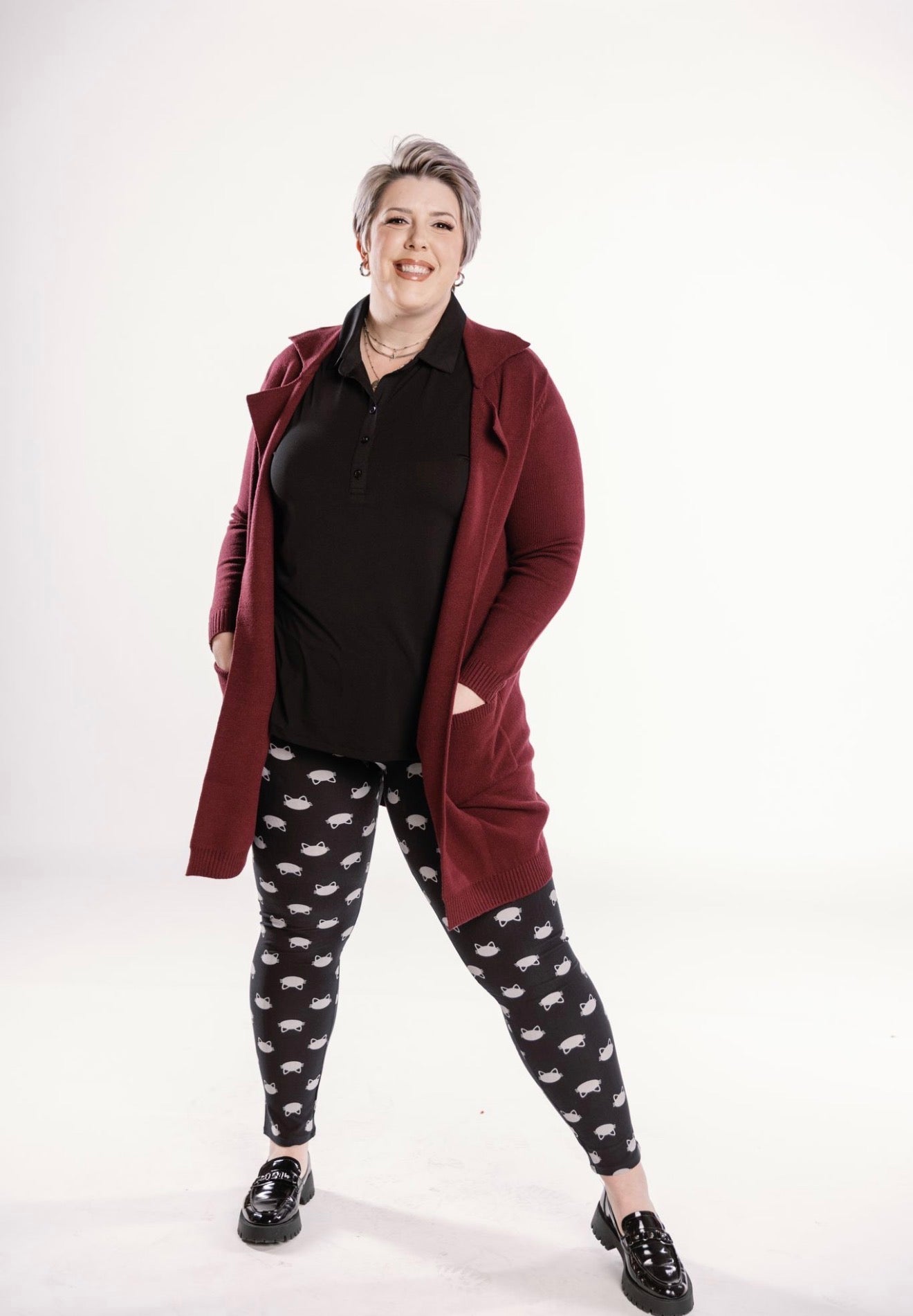 LuLaRoe LuLaRoe Single Print Leggings - Minimal Whisker Icons 