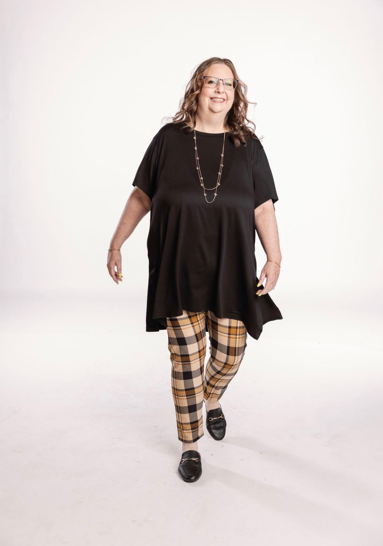 LuLaRoe LuLaRoe Single Print Leggings - Warm Hearth Plaid 