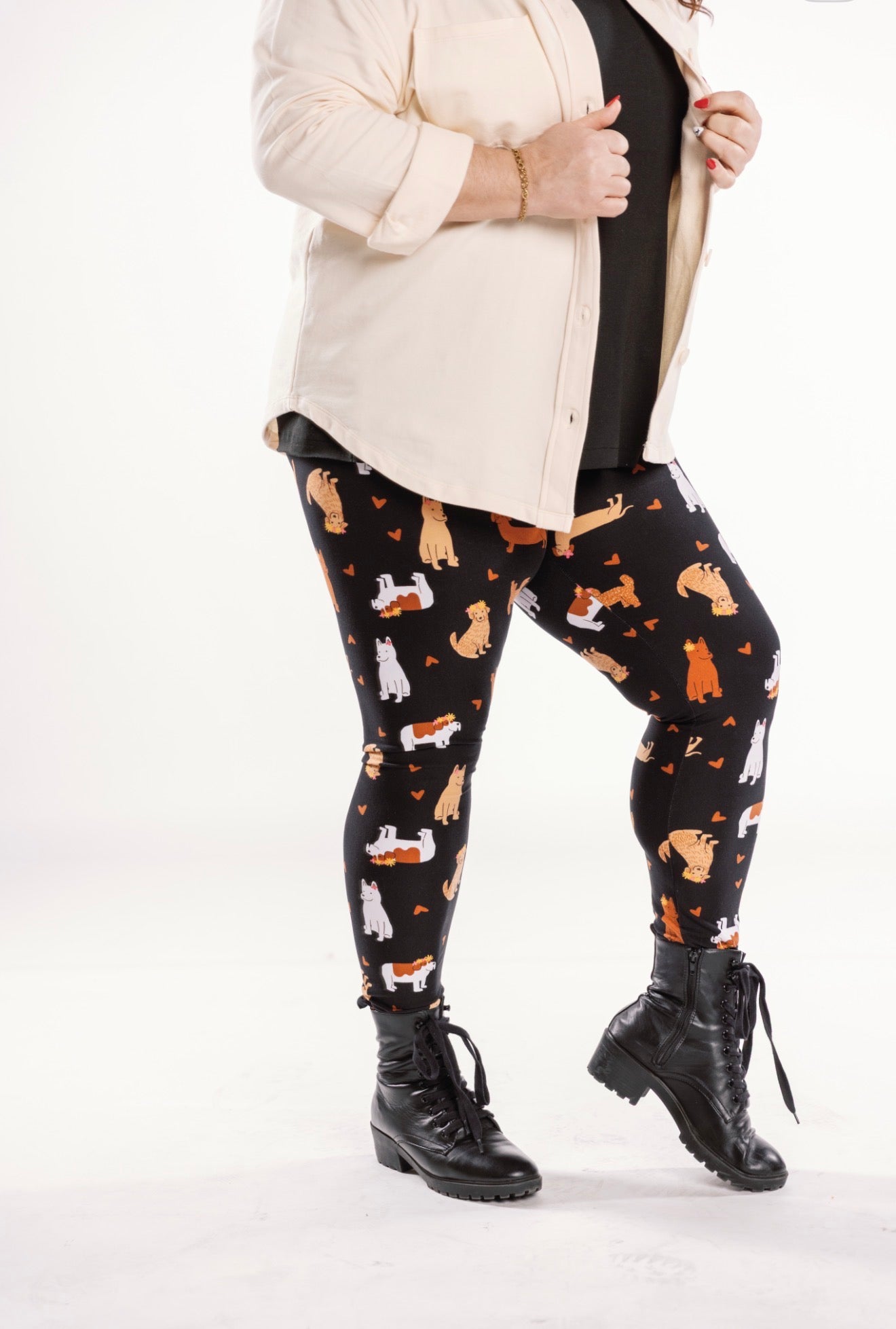 LuLaRoe LuLaRoe Single Print Leggings - Puppy Love Parade 