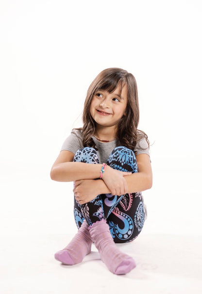 LuLaRoe LuLaRoe Single Print Leggings - Neon Pink Riot Skulls 