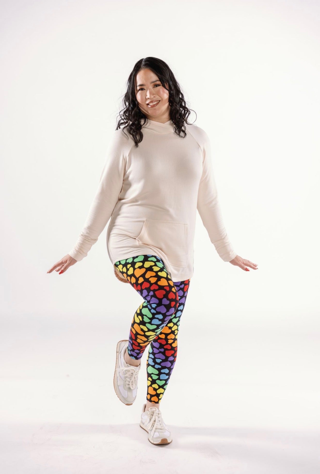 LuLaRoe LuLaRoe Single Print Leggings - Spectrum Heart Parade 