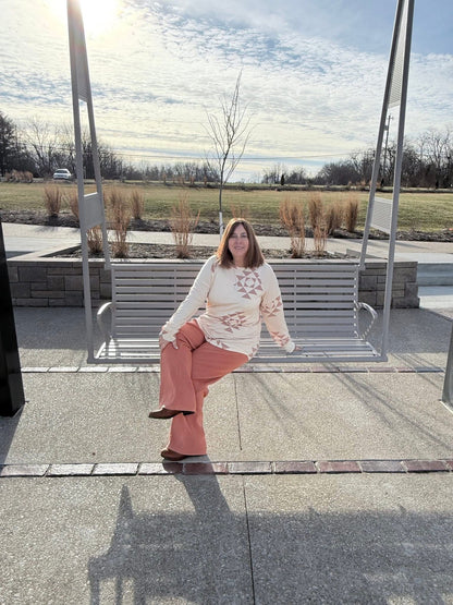 LuLaRoe LuLaRoe Erin Raglan Top - Desert Arrow Geometry 