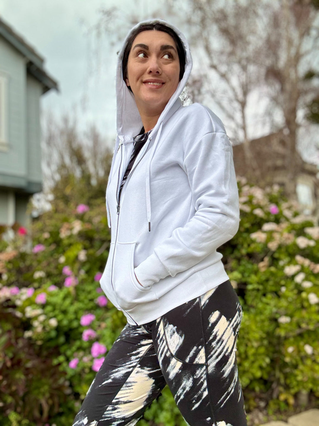 LuLaRoe LuLaRoe Essential Zip Hoodie - Solid Classic White 