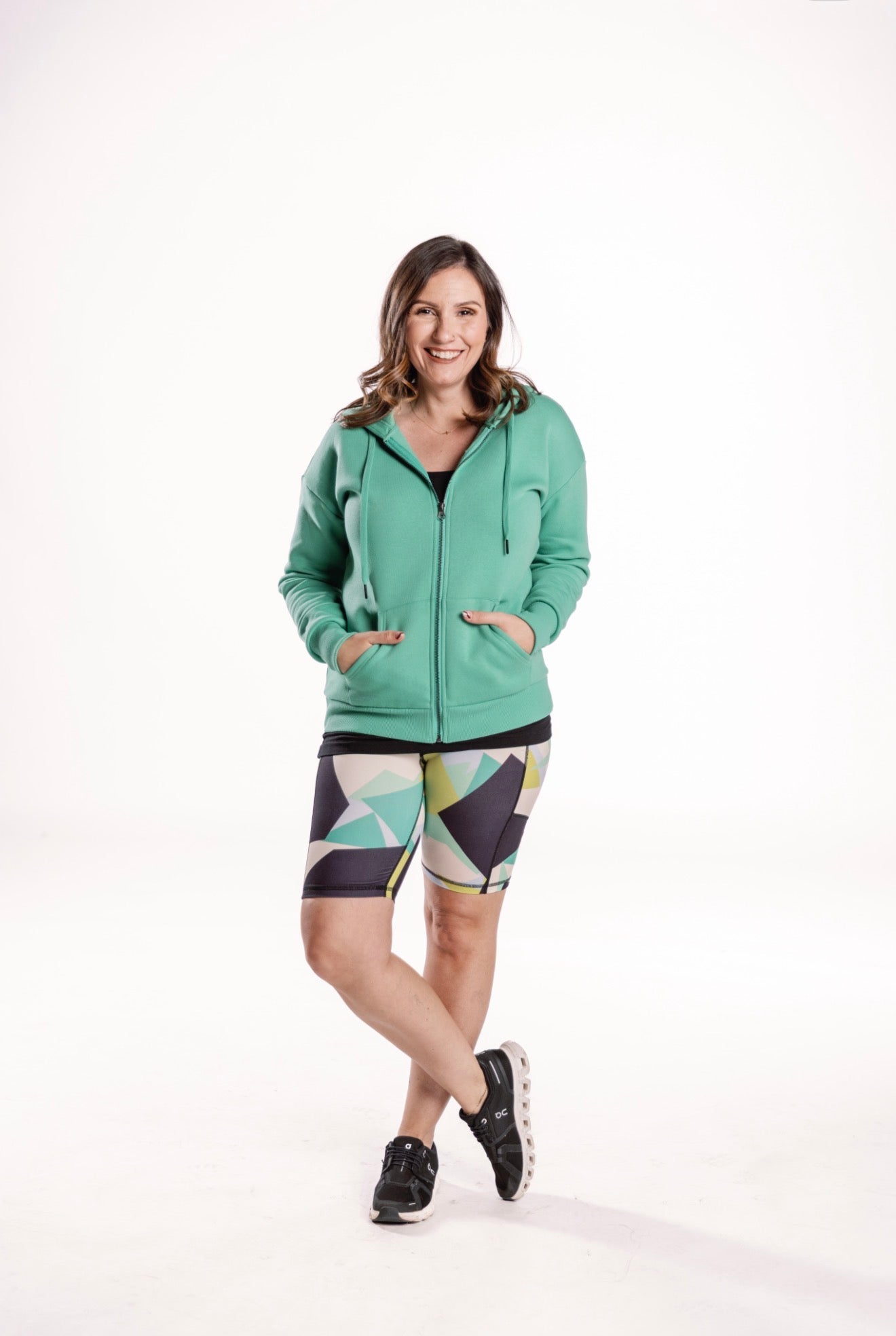 LuLaRoe LuLaRoe Essential Zip Hoodie - Solid Fresh Clover 