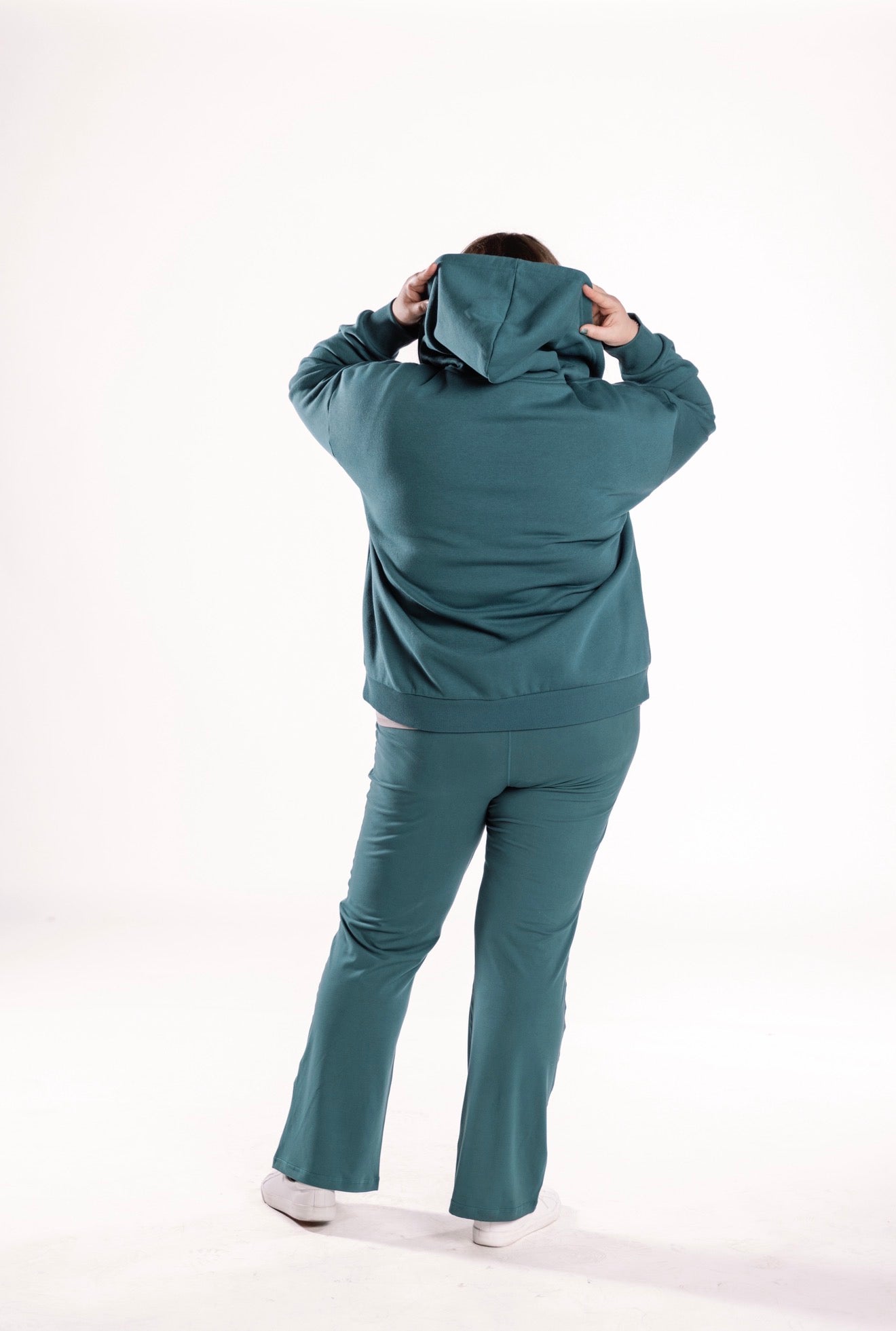 LuLaRoe LuLaRoe Essential Zip Hoodie - Solid Deep Juniper 