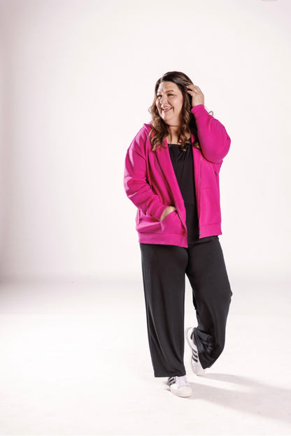 LuLaRoe LuLaRoe Essential Zip Hoodie - Solid Deep Juniper 