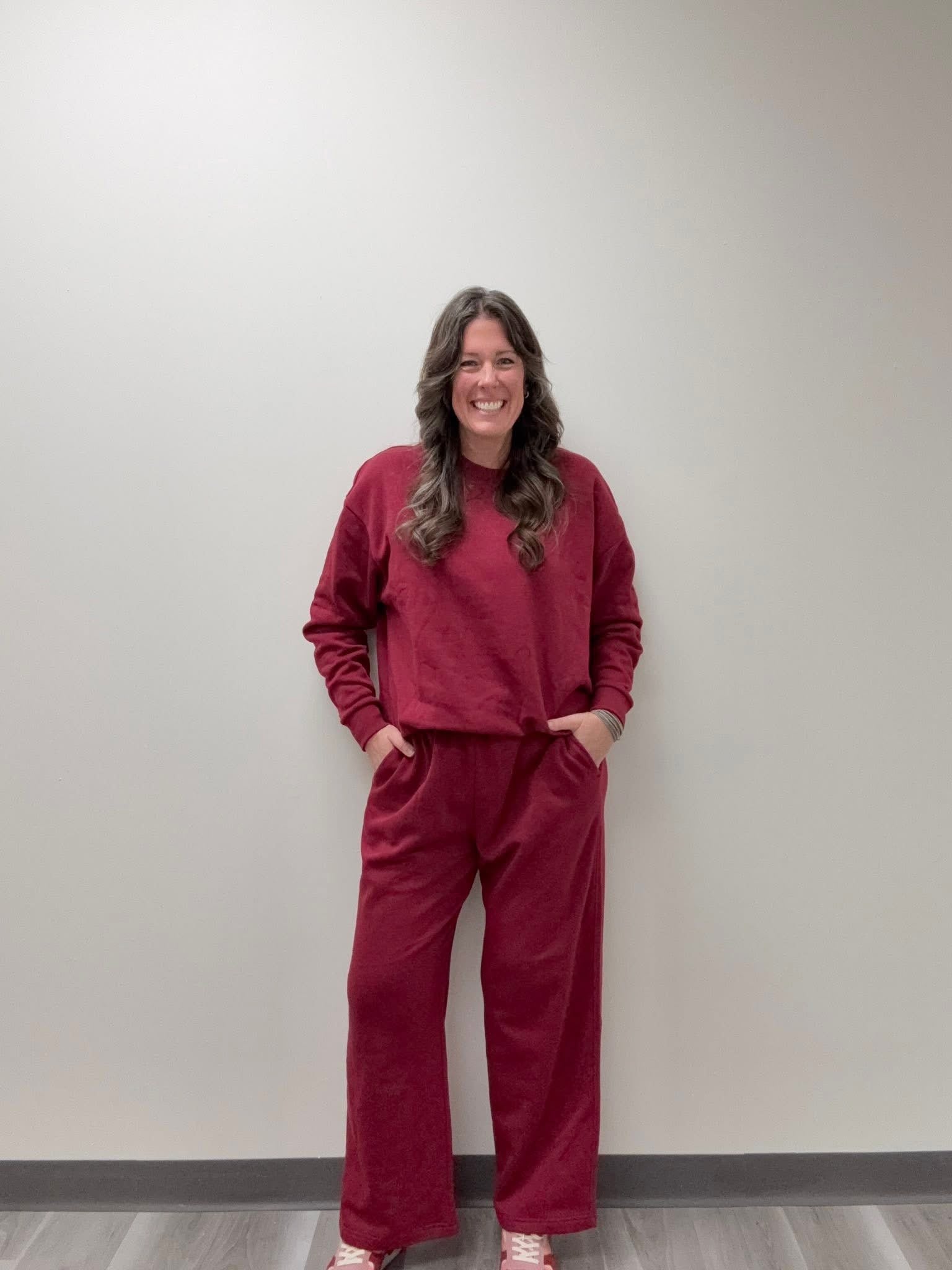 LuLaRoe LuLaRoe RISE Reset Pullover – Solid Crimson Reserve 