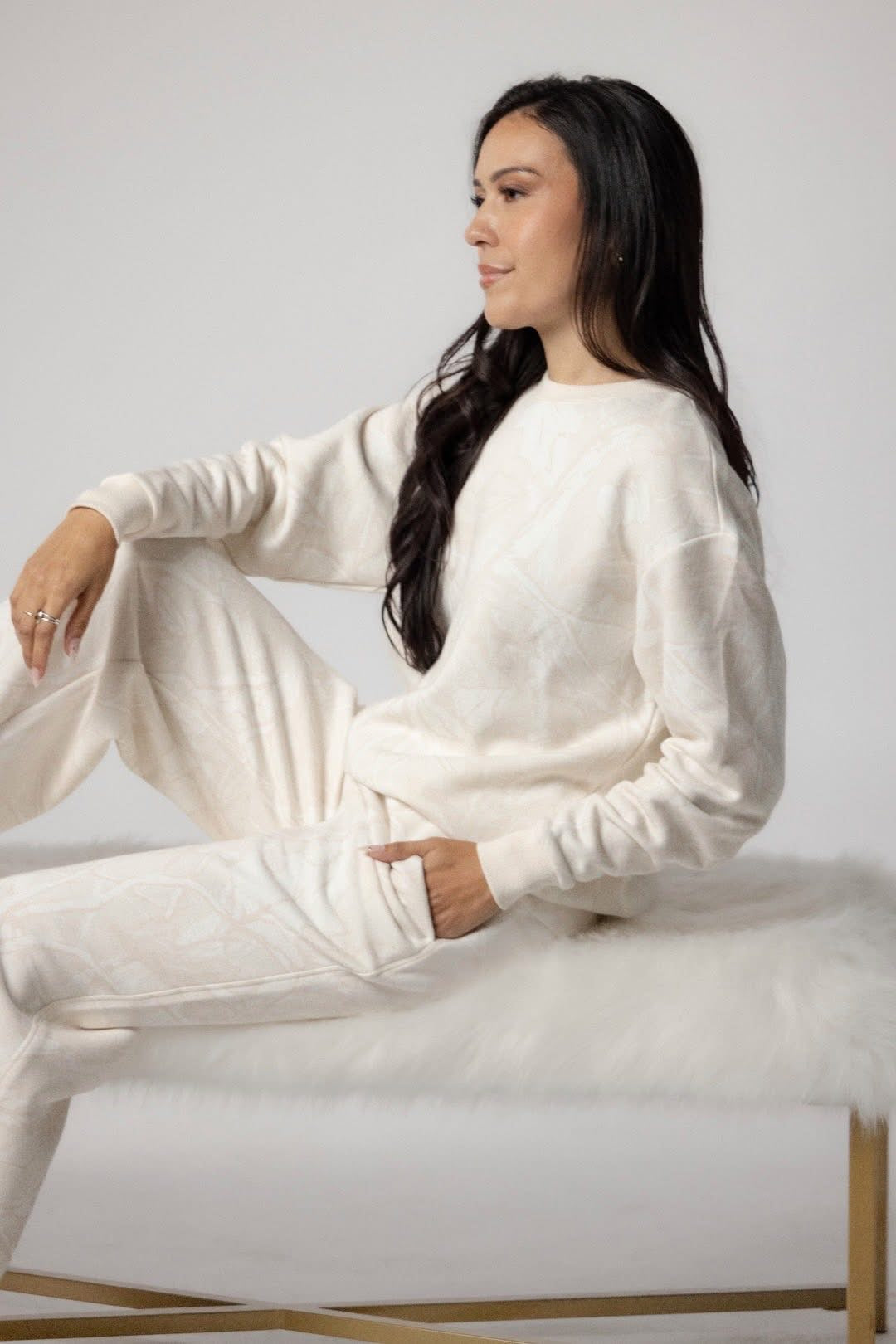 LuLaRoe LuLaRoe RISE Reset Pullover – Ivory Whisper Camo 