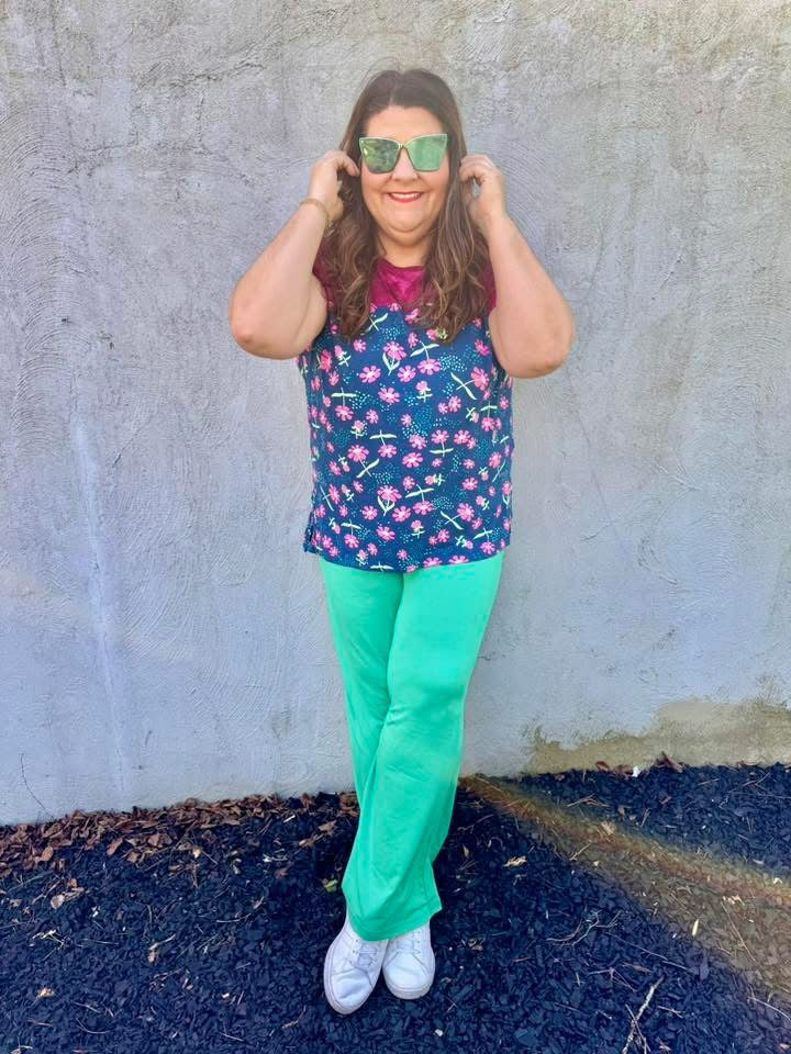 LuLaRoe LuLaRoe Essential Wide Leg Pant  - Solid Fresh Emerald 