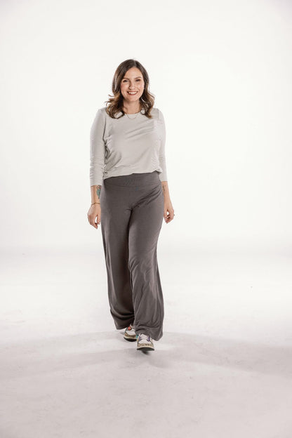 LuLaRoe LuLaRoe Essential Wide Leg Pant  - Solid Charcoal Graphite 