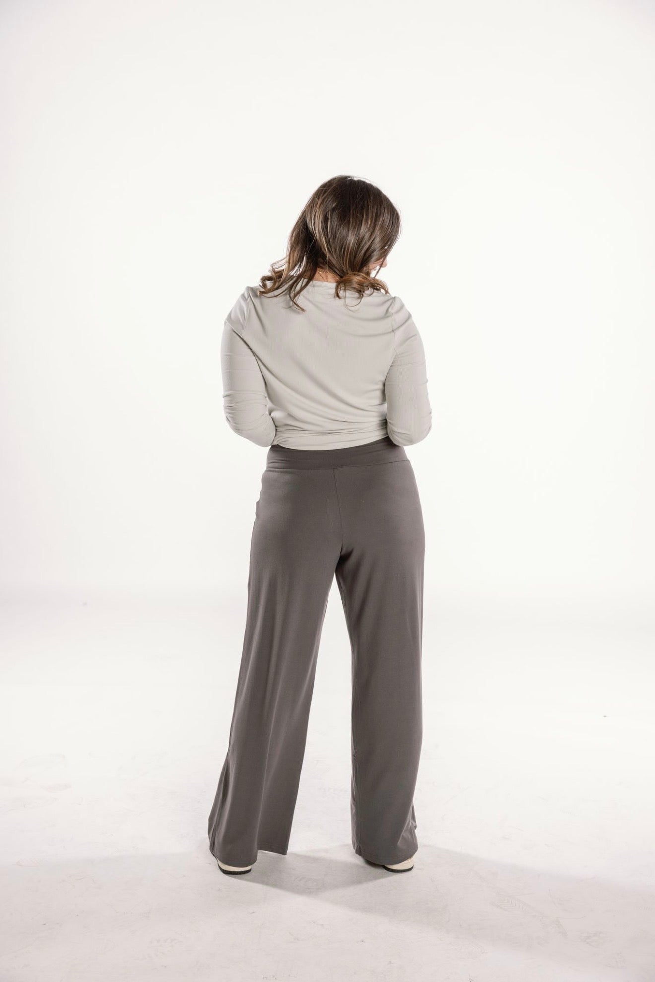 LuLaRoe LuLaRoe Essential Wide Leg Pant  - Solid Charcoal Graphite 