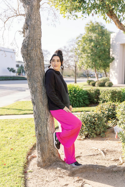 LuLaRoe LuLaRoe Essential Wide Leg Pant  - Solid Electric Fuchsia 