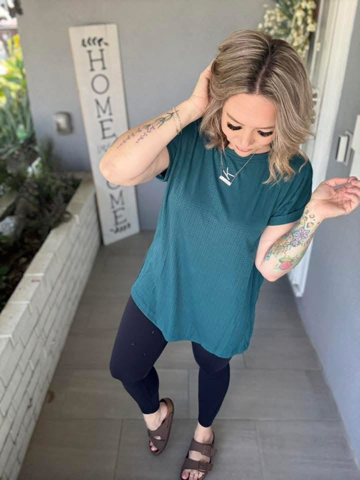 LuLaRoe LuLaRoe Leah Tunic - Solid Deep Evergreen 