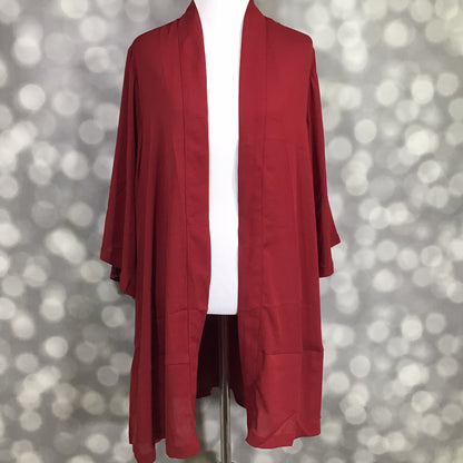 LuLaRoe Aurora bell sleeve kimono in solid crimson red