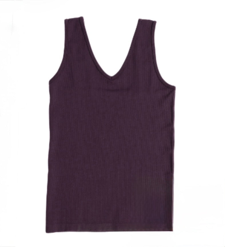 LuLaRoe LuLaRoe Seamless Tank - Solid Plum Sculpt 
