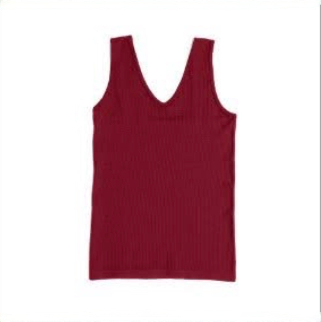 LuLaRoe LuLaRoe Seamless Tank - Solid Crimson Core 