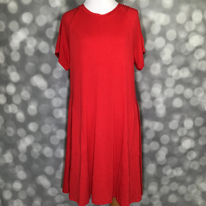 LuLaRoe Celia Dress - Solid Crimson Red