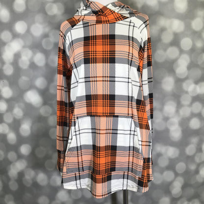 LuLaRoe Halloween 2025 - Amber Hoodie - Pumpkin Patch Plaid