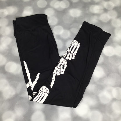 LuLaRoe Halloween 2025 - Leggings - Skeleton Love Sign