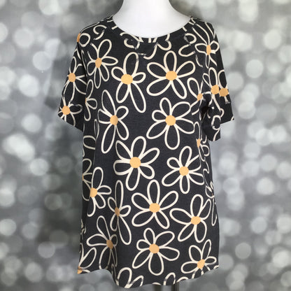 LuLaRoe Hailey Top - Midnight Daisy Chain