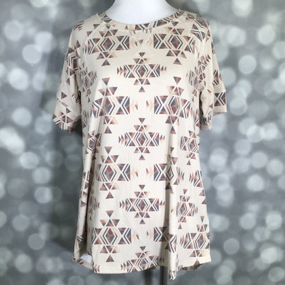 LuLaRoe Hailey Top - Sandstone Aztec Geo