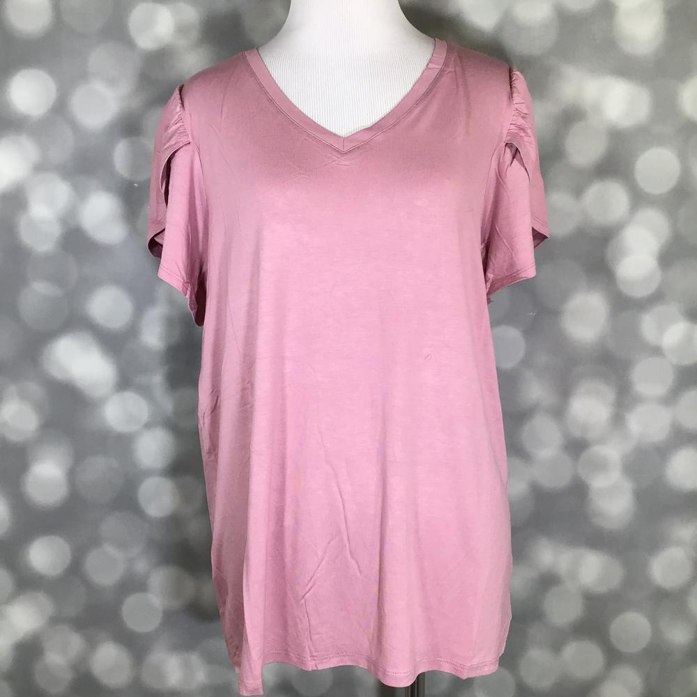 LuLaRoe Remi Top – Solid Mauve Whisper
