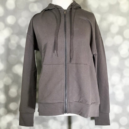 LuLaRoe Essential Zip Hoodie - Solid Forged Iron Gray