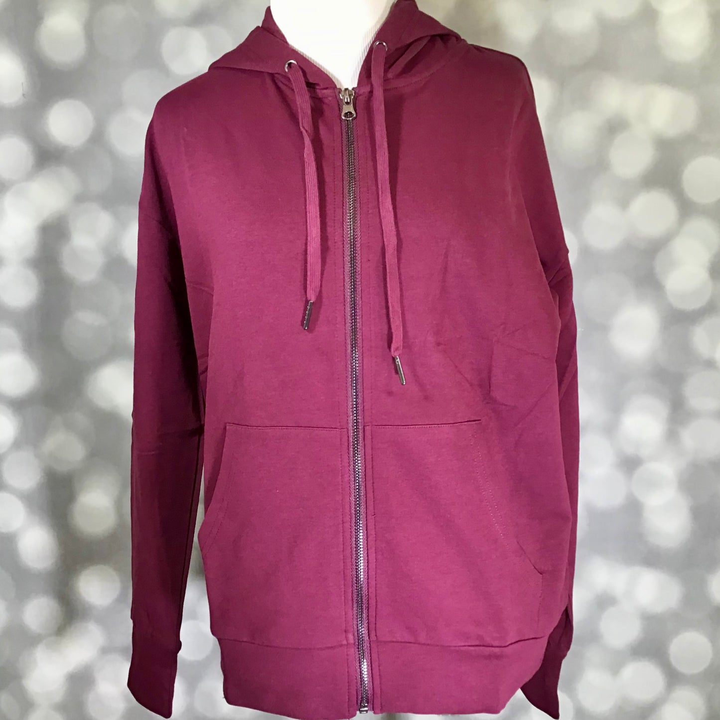 LuLaRoe Essential Zip Hoodie - Solid Fig Purple