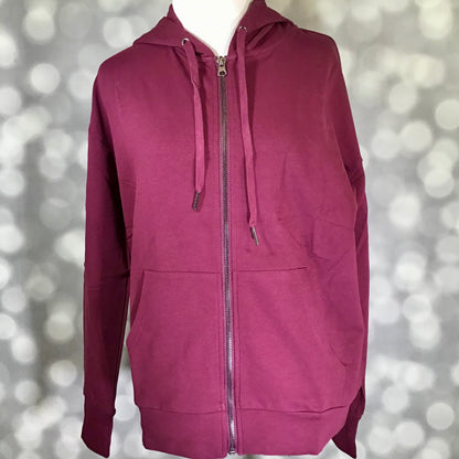 LuLaRoe Essential Zip Hoodie - Solid Fig Purple