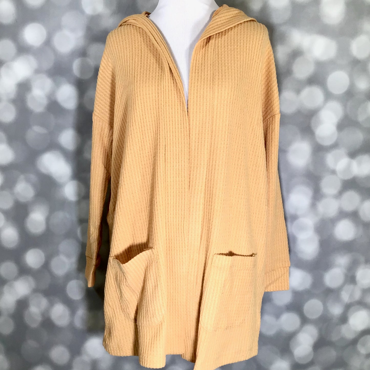LuLaRoe Cozy Mackenzie Cardigan - Solid Honey Mustard Yellow