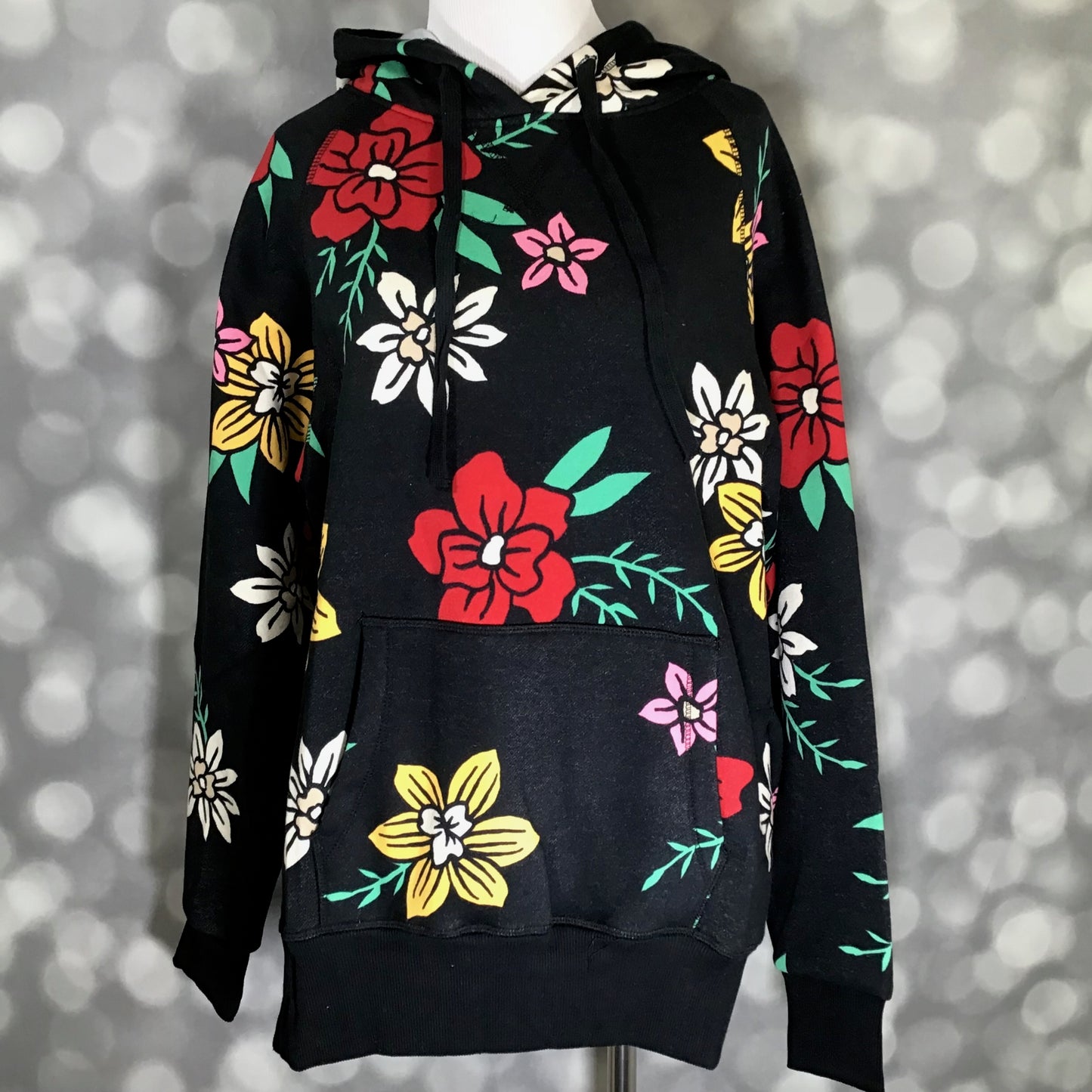 LuLaRoe Lexi Sweatshirt - Black Bright Floral