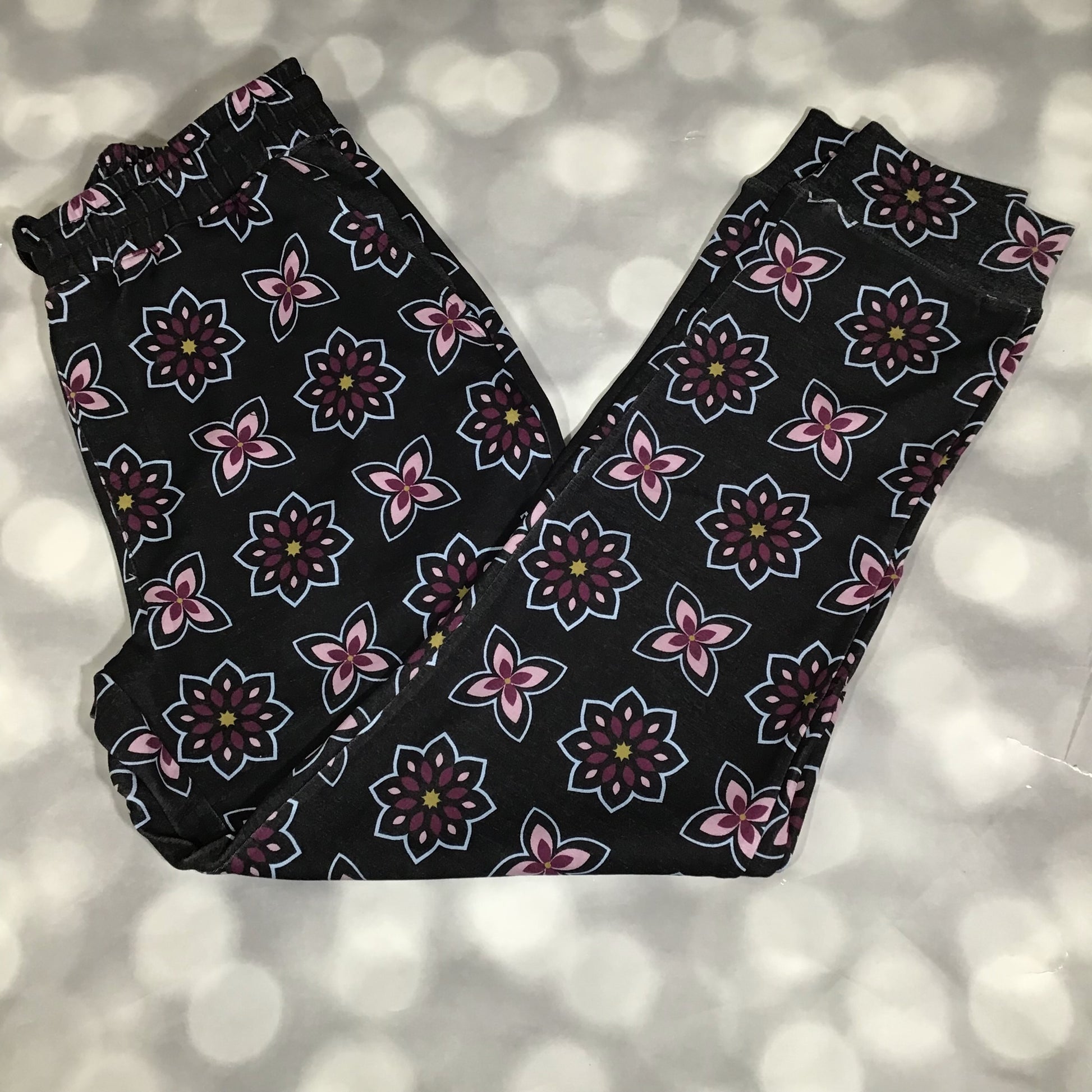 LuLaRoe LuLaRoe Boyfriend Jogger - Black Boho Floral Geo 