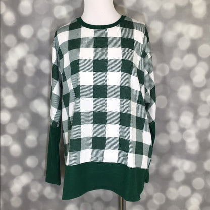 LuLaRoe LuLaRoe Tammy Top — Evergreen Buffalo Check 