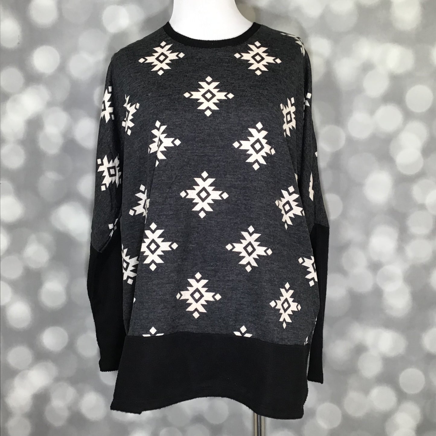 LuLaRoe LuLaRoe Tammy Top — Midnight Desert Aztec 