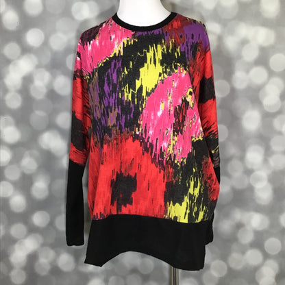 LuLaRoe LuLaRoe Tammy Top — Neon Brushstroke Bloom 