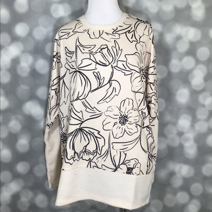 LuLaRoe LuLaRoe Tammy Top — Ivory Linework Floral 