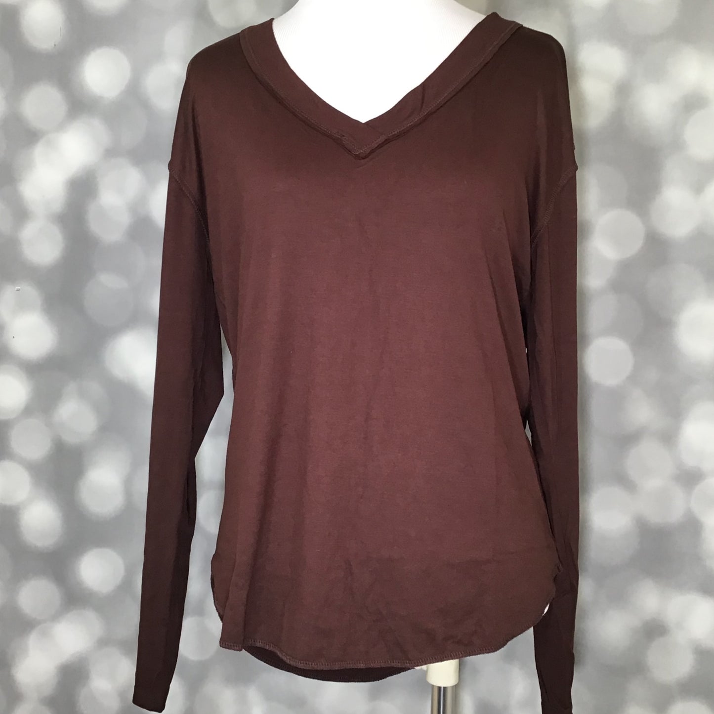 LuLaRoe LuLaRoe Vicki Top - Solid Chocolate Brown 