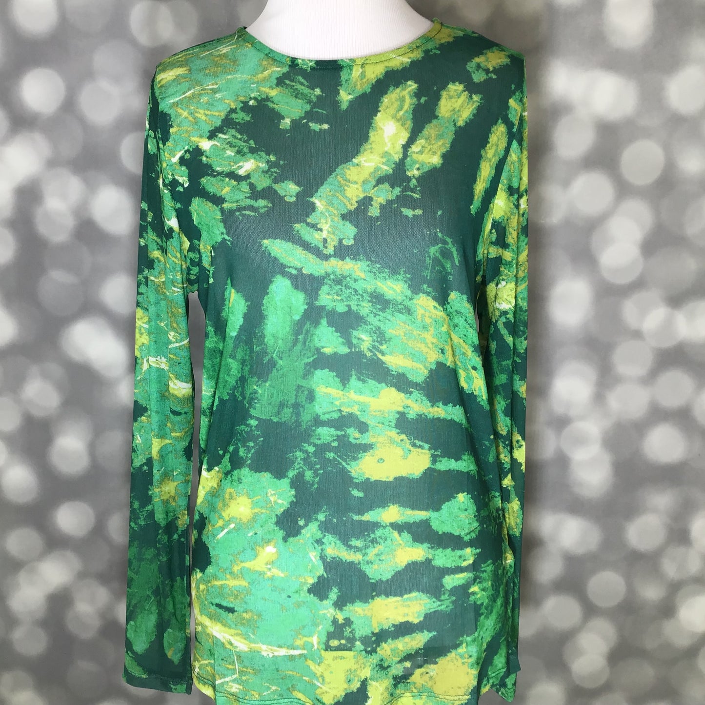 LuLaRoe LuLaRoe May Mesh Top - Verdant Tide Wash 
