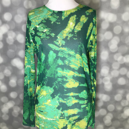 LuLaRoe LuLaRoe May Mesh Top - Verdant Tide Wash 