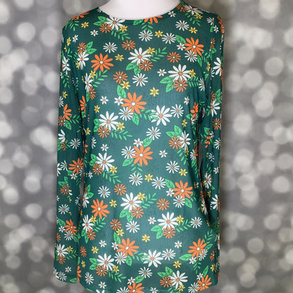 LuLaRoe LuLaRoe May Mesh Top - Woodland Daisy Drift 