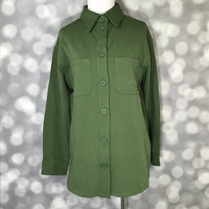 LuLaRoe LuLaRoe Myra Shacket - Solid Mossy Olive 