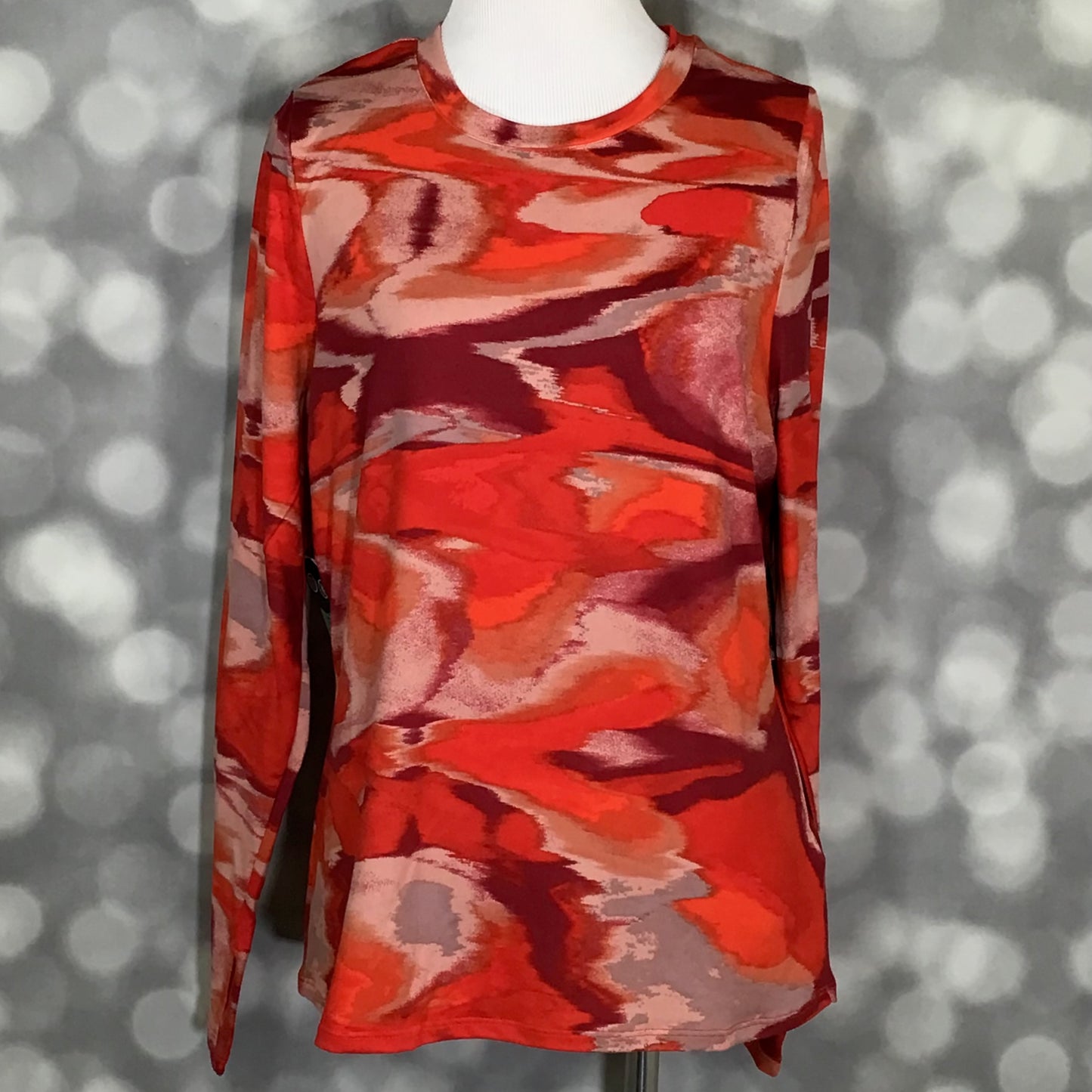 LuLaRoe LuLaRoe Rise Limitless Top - Crimson Clay Abstract 