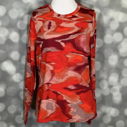 LuLaRoe LuLaRoe Rise Limitless Top - Crimson Clay Abstract 