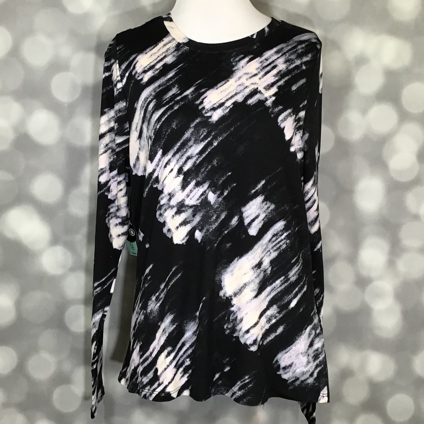 LuLaRoe LuLaRoe Rise Limitless Top - Ivory Brushstroke Abstract 