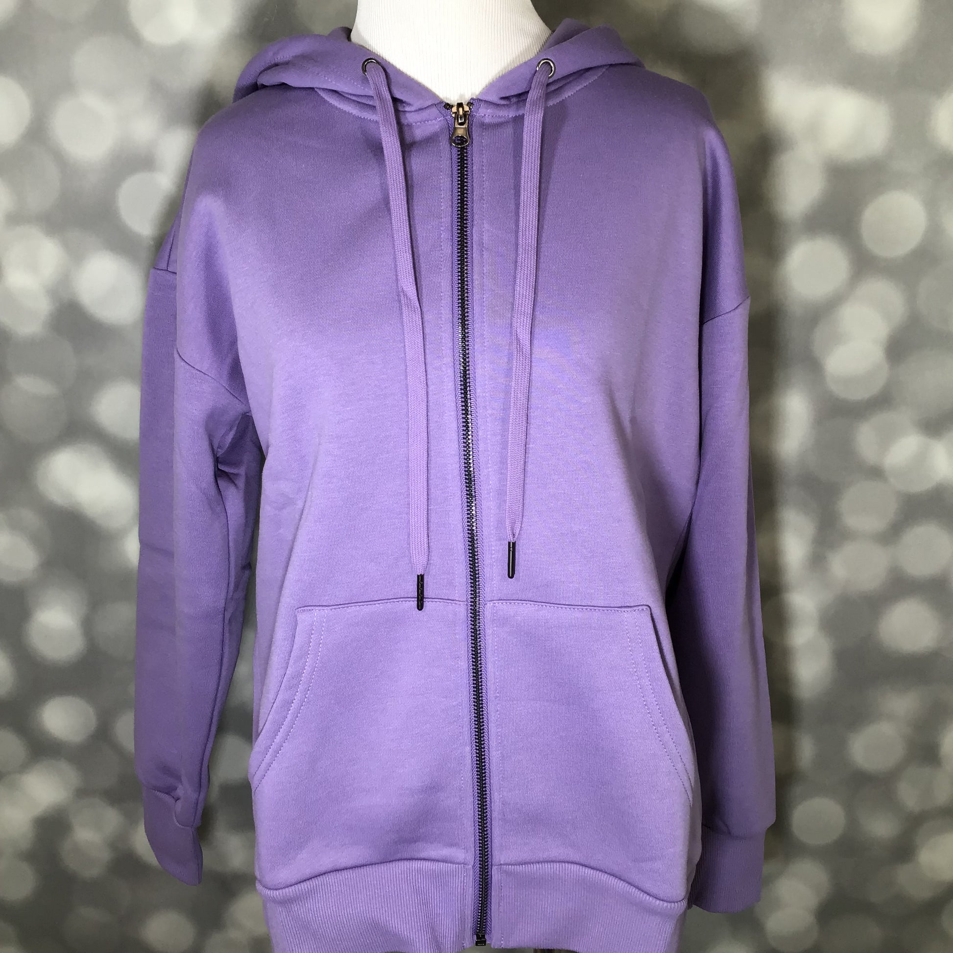 LuLaRoe LuLaRoe Essential Zip Hoodie - Solid Amethyst Heather 